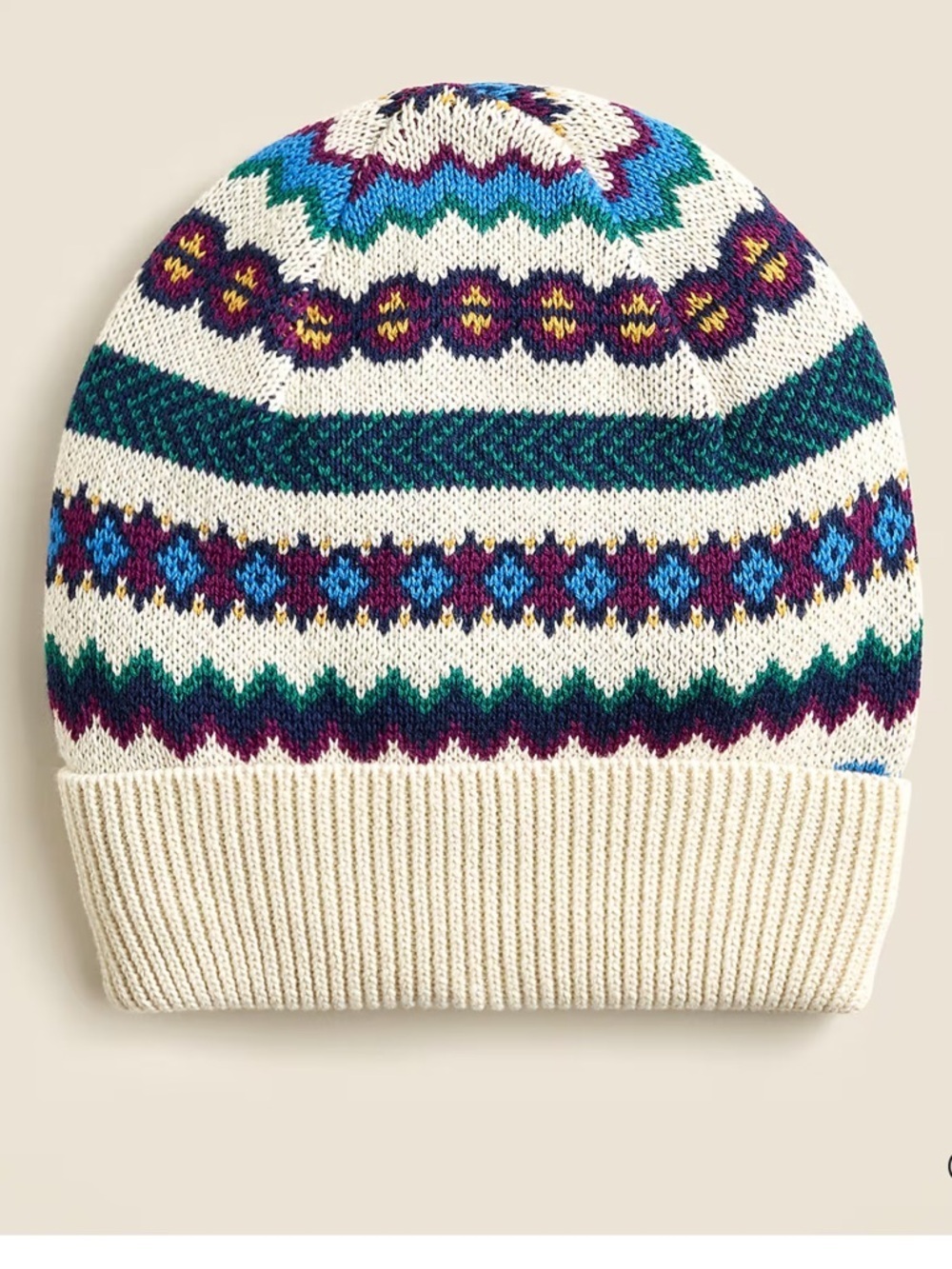 J crew Kids' striped Fair Isle beanie L/XL